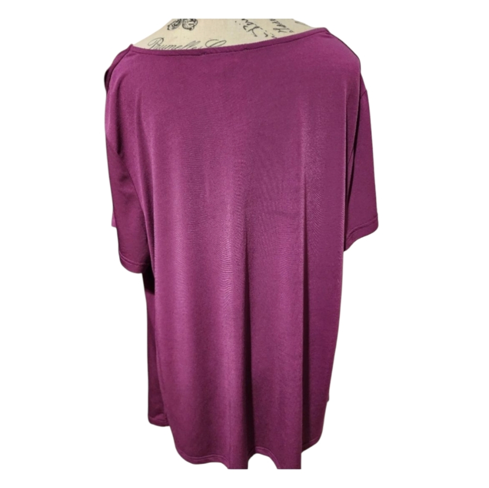 Ashro Plum Purple Blouse X-Large - Picture 2 of 3